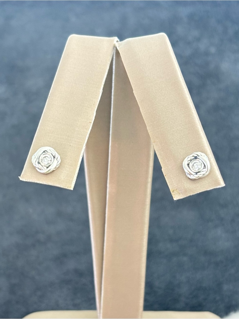 David Yurman Infinity Diamond Stud Earrings 6.5mm